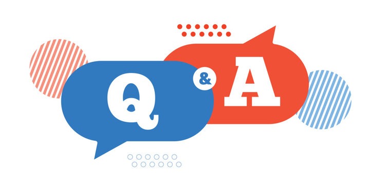 question and answers vector art - q&a