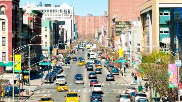 street scape harlem new york