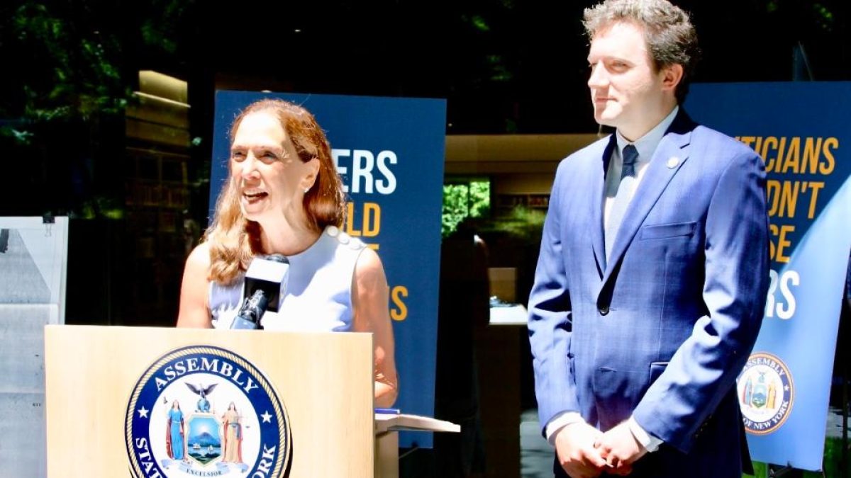 Assemblywoman Amy Paulin and Sen. James Skoufis, via Talk of the Sound